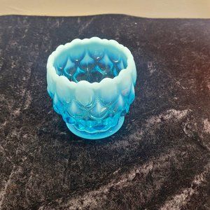 North Wood Blue Opalescent Bowl